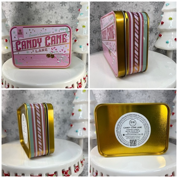 DW Home Christmas Seasons Greetings Tin Candle Trio - Peppermint & Candy Cane - Picture 7 of 8